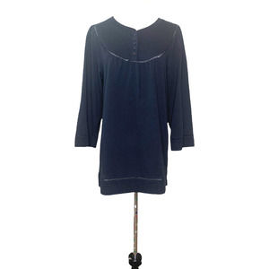 Kim Rogers 3/4 sleeves black top size M